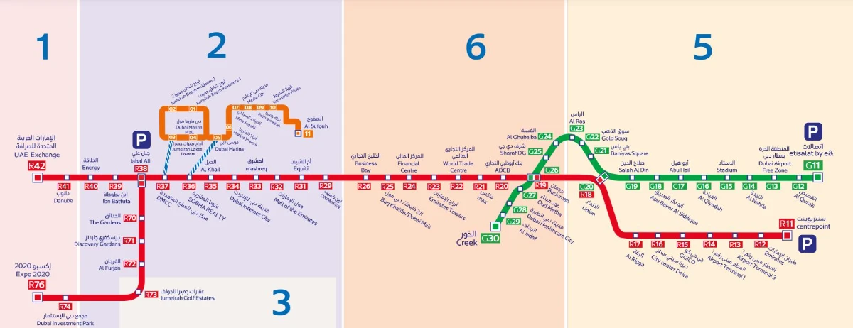 Introduzione alle stazioni della metropolitana di Dubai