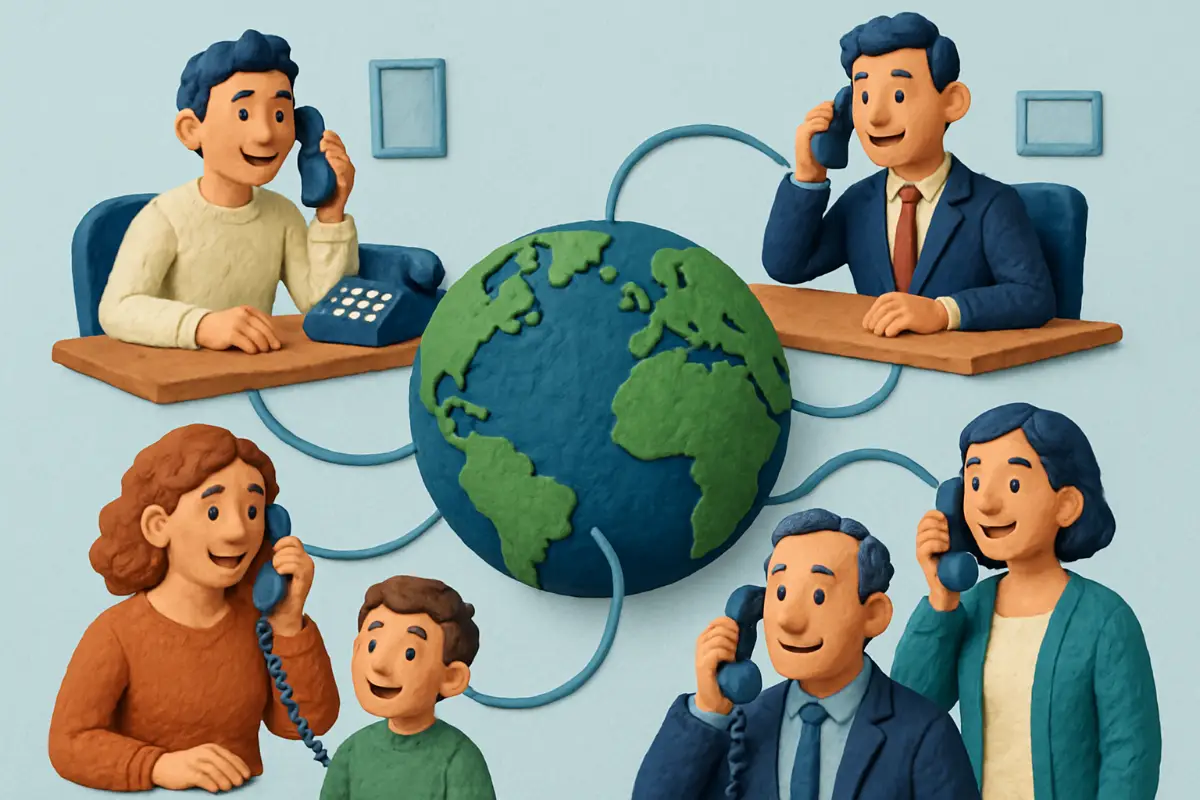 Use of international public telephones
