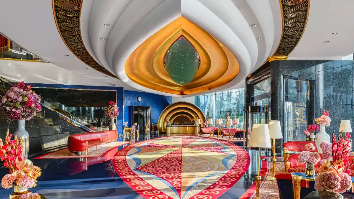 Restaurants and cafes of the Burj Al Arab Hotel in Dubai