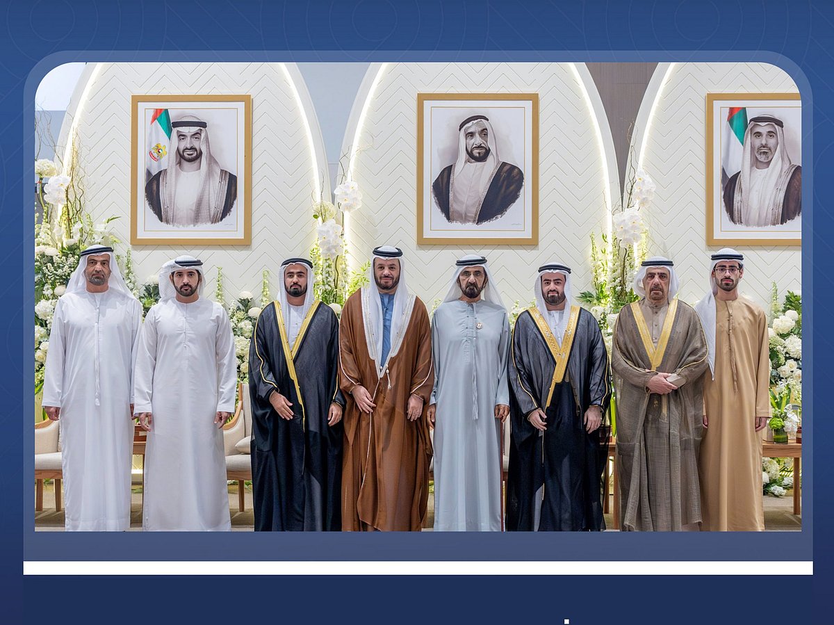 Sheikh Mohammed and Sheikh Hamdan attended a wedding ceremony in Abu Dhabi.
